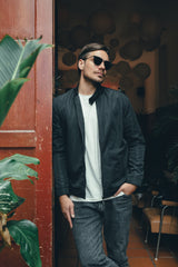 Chaqueta Bomber Azul Navy - Hans Sachs Pilot