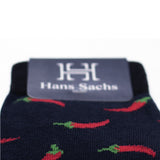 Chiles fondo Azul - Medias Hans Sachs - Hans Sachs