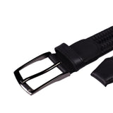 Cinturon trenzado Cuero Elastico Zante Negro - Hans Sachs - Hans Sachs
