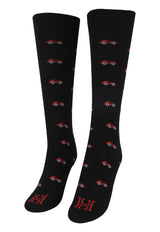 Carros Rojos fondo Negro - Medias Hans Sachs - Hans Sachs