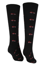 Carros Rojos fondo Negro - Medias Hans Sachs - Hans Sachs