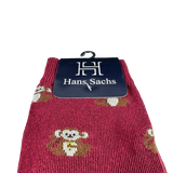 Monos fondo Vinotinto - Medias Hans Sachs