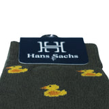 Patos fondo Verde - Medias Hans Sachs - Hans Sachs