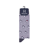 Pinguinos Wheezy fondo Gris - Medias para hombre Hans Sachs - Hans Sachs