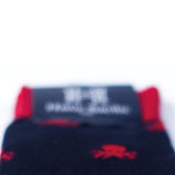 Pulpos Rojos fondo Azul Oscuro - Medias Hans Sachs - Hans Sachs