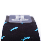 Tiburon Bruce fondo Negro - Medias Hans Sachs - Hans Sachs