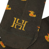 Tobilleras Patos fondo Verde - Medias Hans Sachs - Hans Sachs