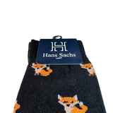 Zorros fondo Negro - Medias Hans Sachs