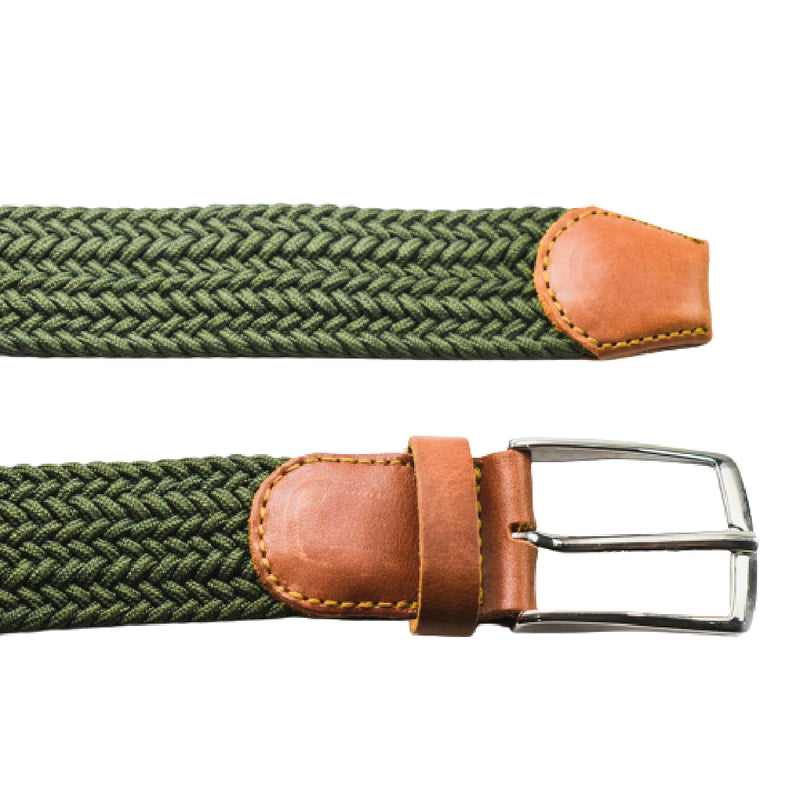 Cinturon Trenzado Verde Elastico - Hans Sachs Basics - Hans Sachs