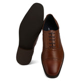 Zapato Oxford Cuero Liso Miel - Hans Sachs